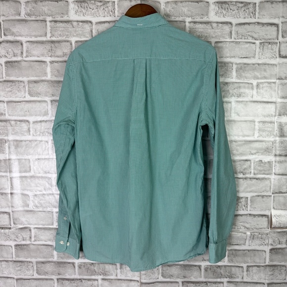 Brooks Brothers Red Fleece Mint Green Micro Gingham Button Down Shirt Men MEDIUM - Picture 5 of 9
